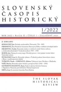 Slovenský časopis historický 1/2022