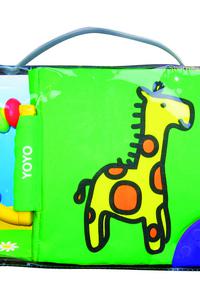 Látková kniha s chrastítkem Žirafa