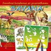 Savana - Farebné kreslenie so zvieratkami (+ šablóna)